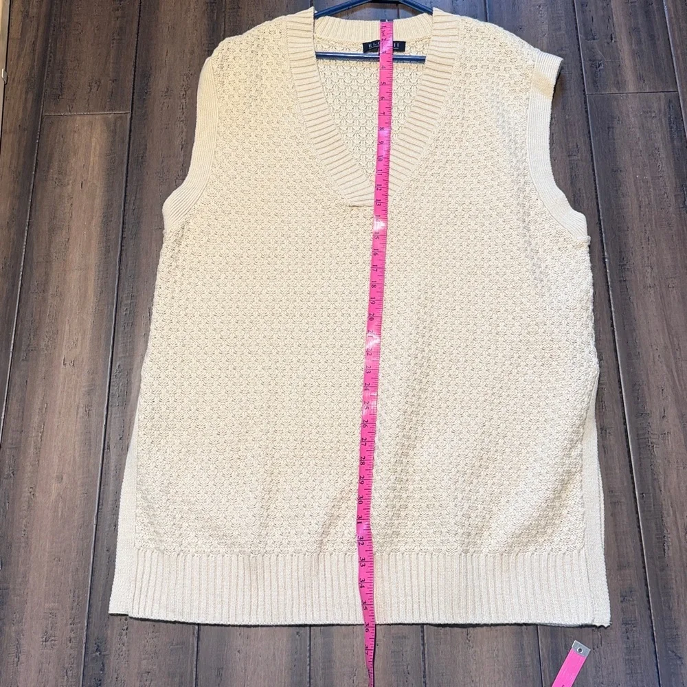 NWOT Eloquii womans plus size cream v neck split hem sweater dress Size 18/20 - Picture 6 of 8